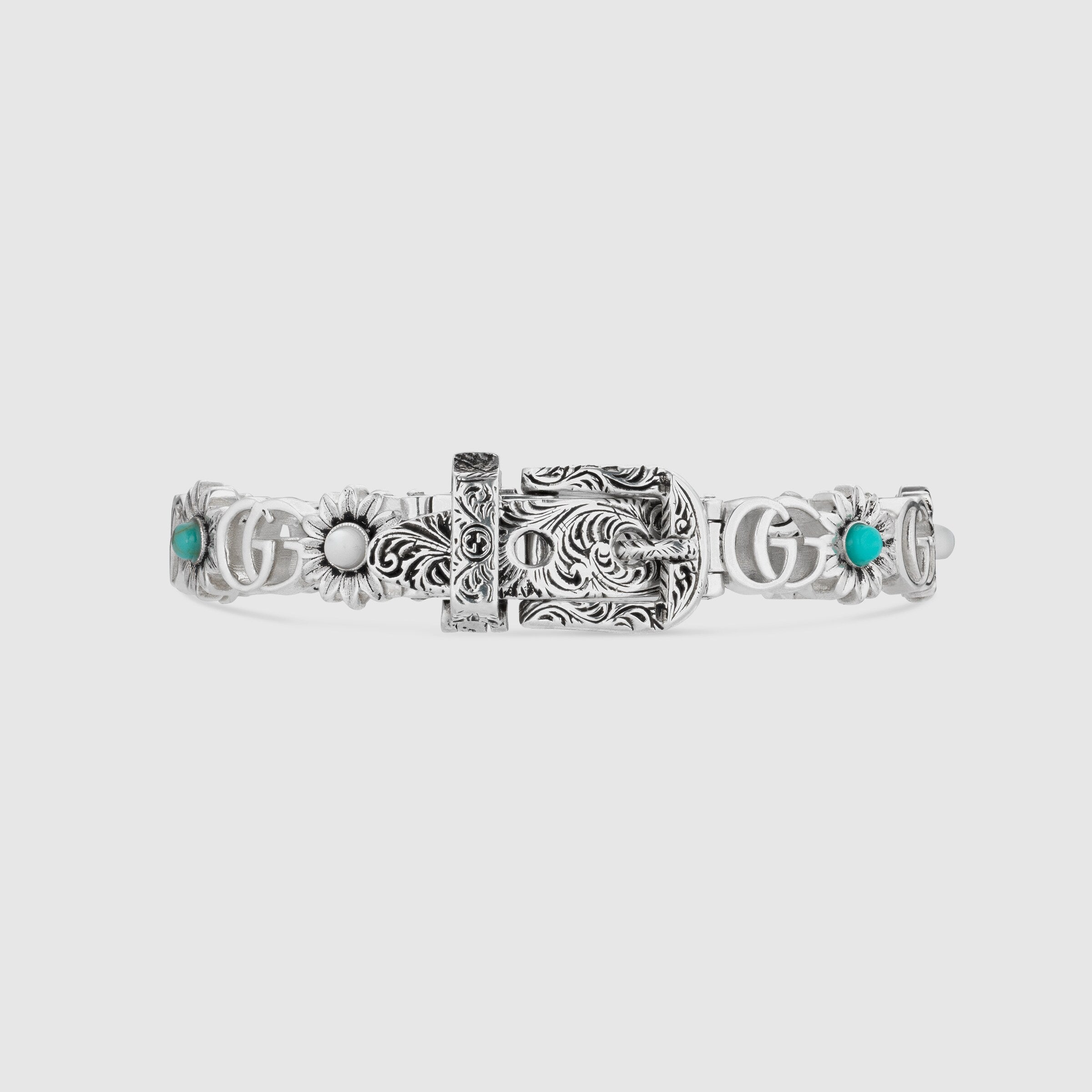 Double Gucci Flowers Bracelet