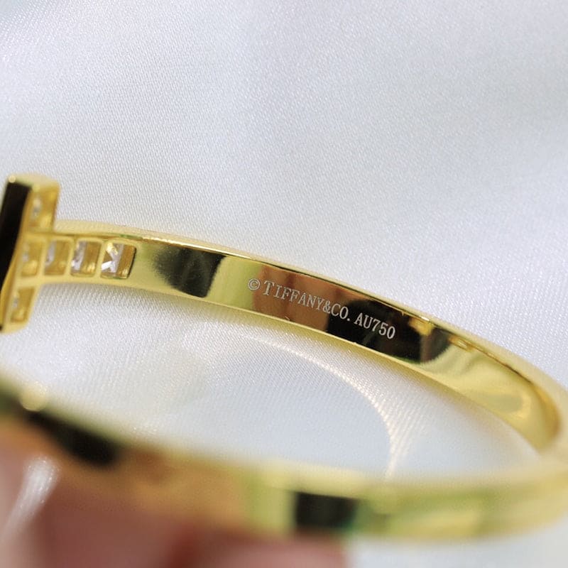 18K Tiffany Diamond Square Bracelet
