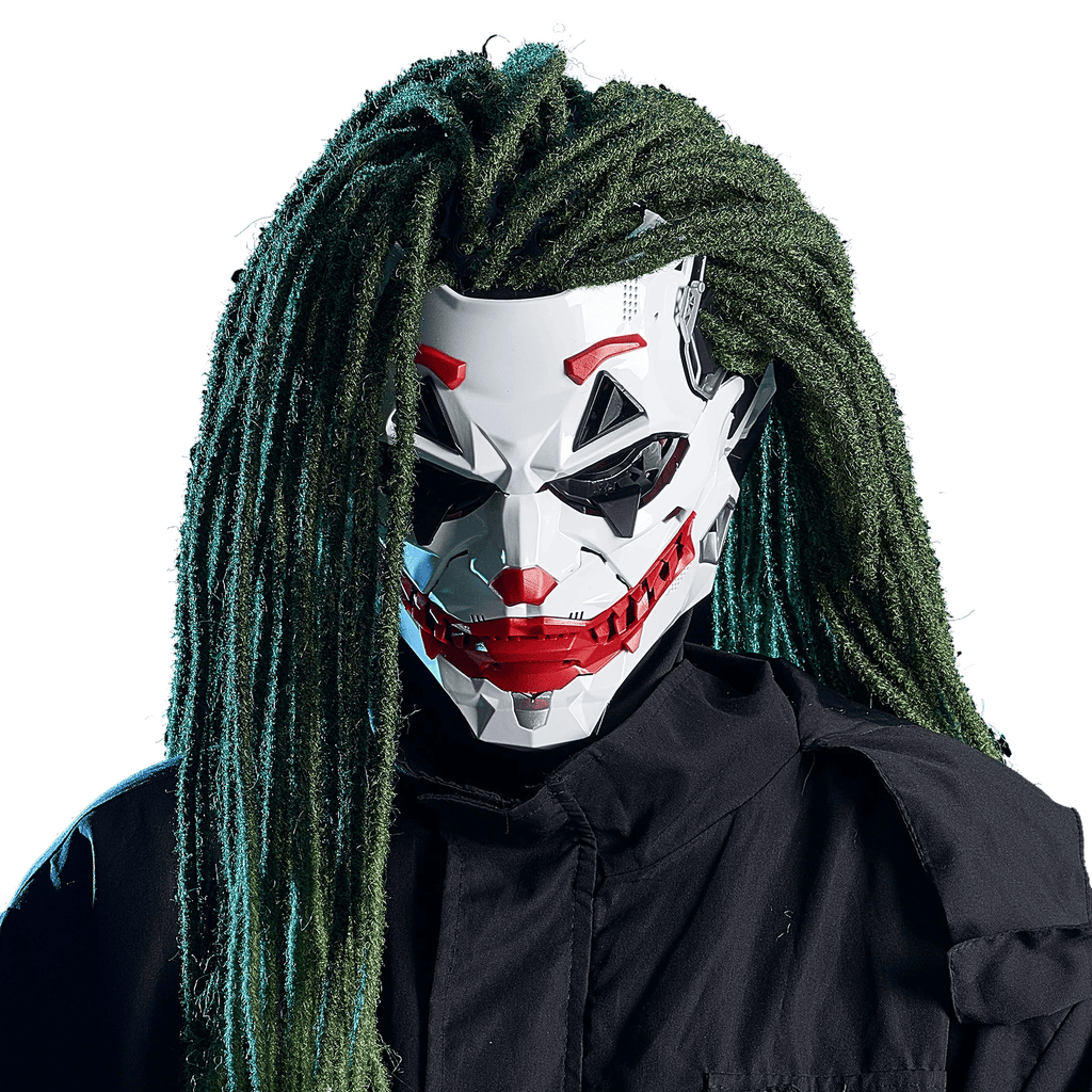 🤡Cyberpunk Clown Mask with Cosplay Clown Costume Party Props Halloween🤡
