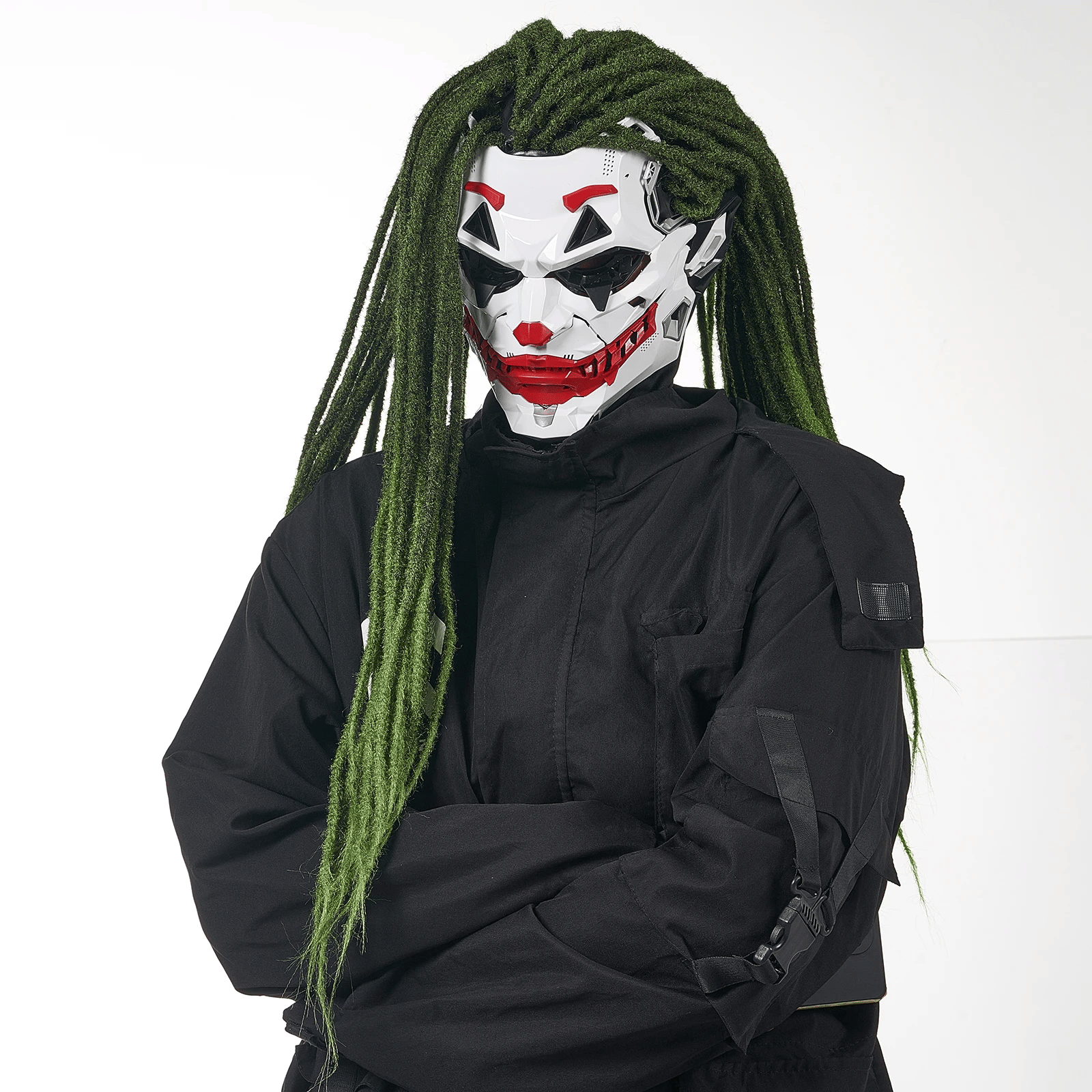🤡Cyberpunk Clown Mask with Cosplay Clown Costume Party Props Halloween🤡