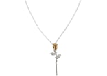 Ambush Rose Charm Necklace Silver