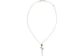 Ambush Rose Charm Necklace Silver