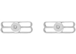 Balenciaga BB Icon Earrings Antique Silver