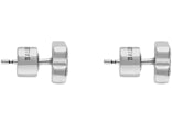 Balenciaga BB Icon Earrings Antique Silver