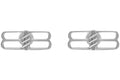Balenciaga BB Icon Earrings Antique Silver