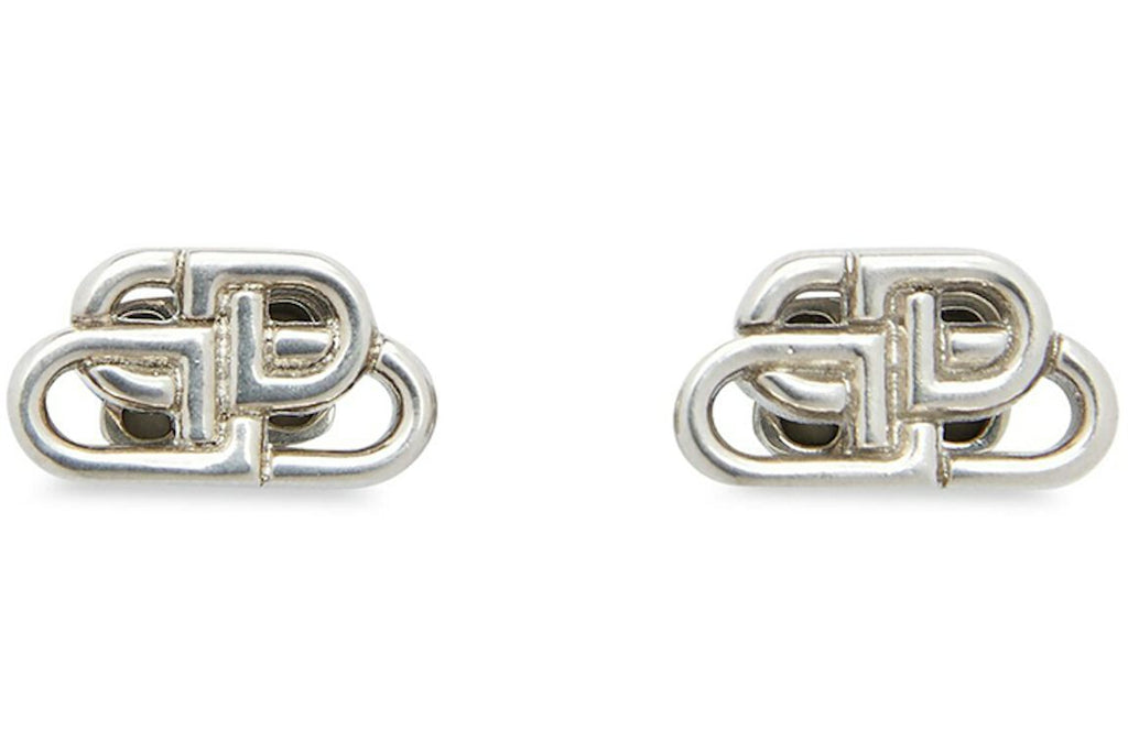 Balenciaga BB XS Stud Earrings Silver