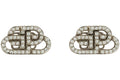 Balenciaga BB XS Stud Earrings Crystal/Silver