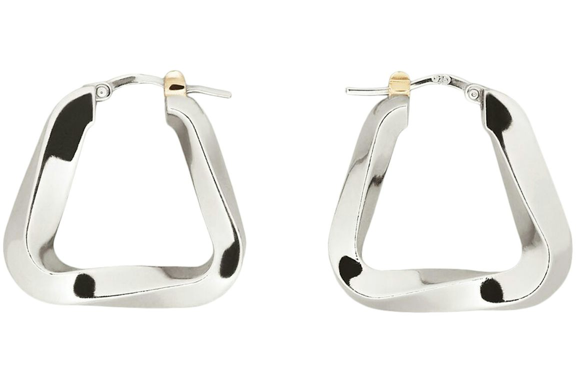 Bottega Veneta Essentials Hoop Earrings Silver