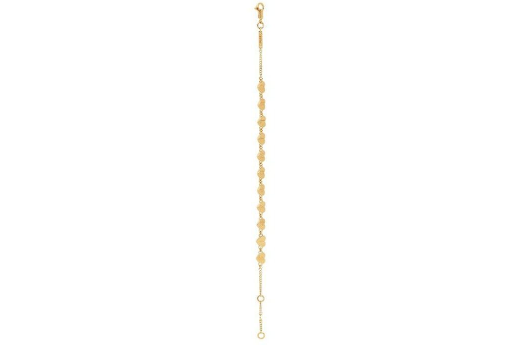 Celine Heart Brass with Gold Finish Bracelet Gold