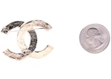 Chanel CC Logo Brooch Gold