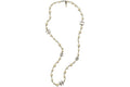 Chanel CC Logo Long Necklace Rhinestone Necklace Silver/Pearl (A36121)