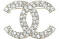 Chanel Crystal Palais Garnier CC Brooch Gold