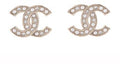 Chanel Crystal Pearl CC Logo Earrings Gold (ABB771)