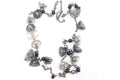 Chanel Faux Pearl Flower Necklace Long Glack/Grey