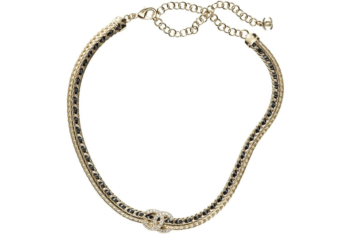 Chanel Gold Necklace AB8307 Gold/Black
