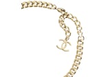 Chanel Metal Choker Necklace Gold/White