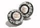 Chanel Puces D'Oreilles Earrings Black/Pearl White/Gold/Crystal (ABC325 B15467 NU642)