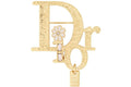 Dior x ERL Brooch Gold-Finish Brass with White Enamel and White Crystals