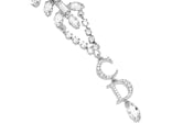 Dior x ERL Brooch Silver-Finish Brass and White Crystals