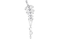 Dior x ERL Brooch Silver-Finish Brass and White Crystals