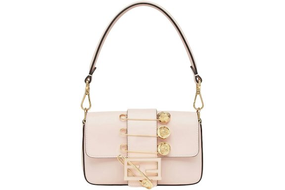 Fendi Fendace Brooch Mini Baguette Pink