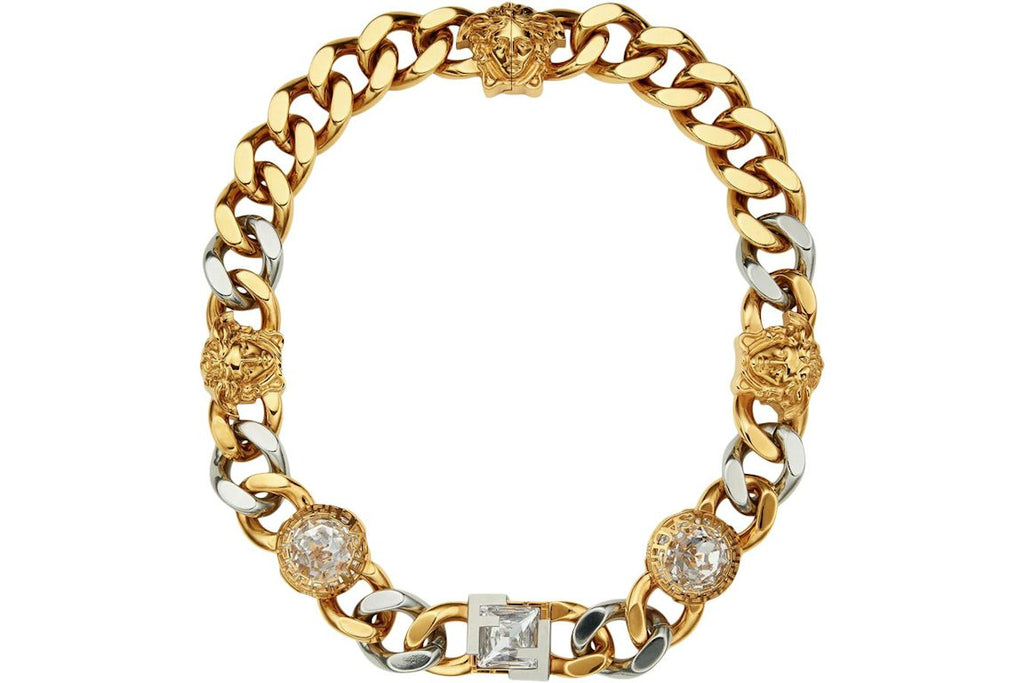 Fendi Fendace Chain Necklace Brass/Versace Gold