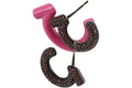 Ferragamo Pink Ferragamo Crystal-Embellished Gancini Half-Hoop Earrings