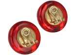 Ferragamo Medium Sculptural Clip on Earrings Red