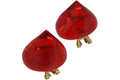 Ferragamo Medium Sculptural Clip on Earrings Red