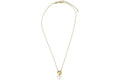 Ferragamo Sculptural Pendant Faux Pearl Necklace Multi