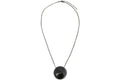 Ferragamo Sculptural Pendant Necklace Black