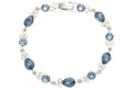 Givenchy Crystal Stone Flex Line Bracelet Silver
