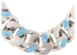 Givenchy G-Link Medium Chain Necklace Turquoise