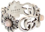 Gucci GG Marmont Mother-of-Pearl Ring Silver