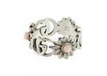 Gucci GG Marmont Mother-of-Pearl Ring Silver