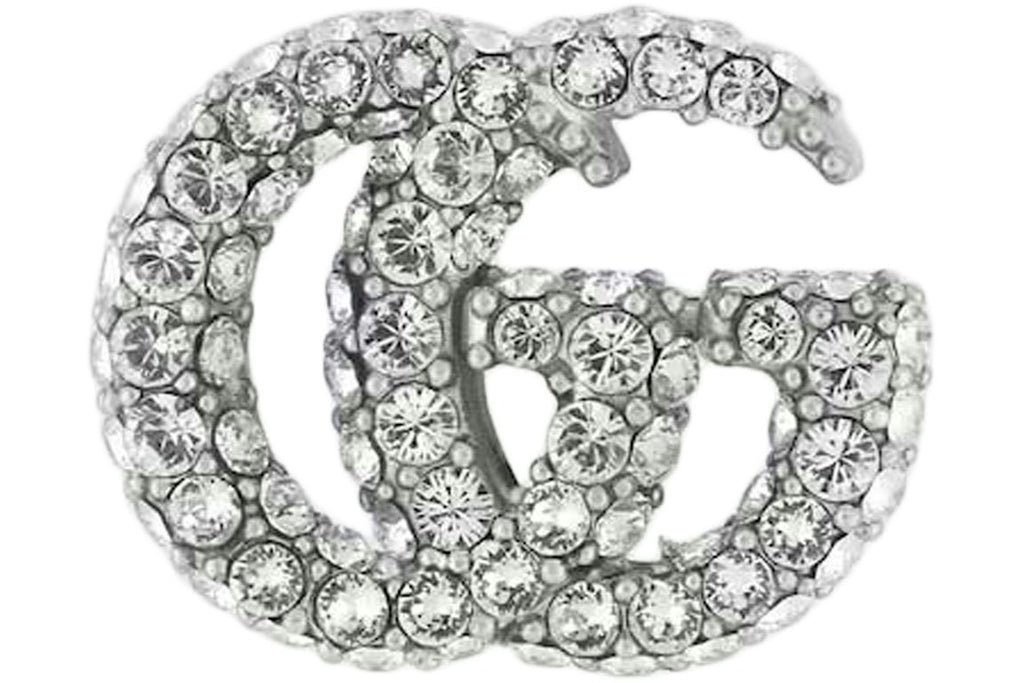 Gucci GG Marmont Single Crystal Earring Palladium-tone