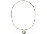 Gucci Interlocking G Pendant Necklace Silver