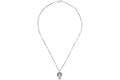 Gucci Lion Head Crystal-Embellished Necklace Silver