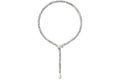 H&M x Magda Butrym Rhinestone-Chain Lariat Necklace Silver-Colored
