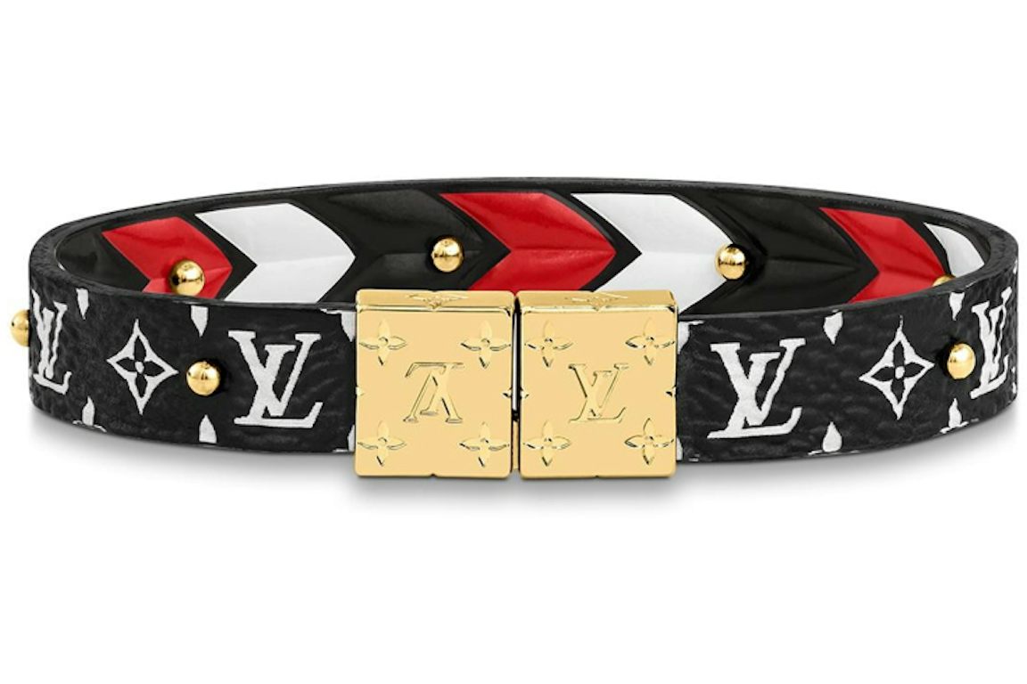 Louis Vuitton Crafty Reversible Bracelet Black/Cream