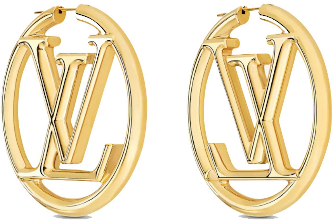 Louis Vuitton Louise Hoop Earrings Gold