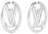 Louis Vuitton Louise Hoop Earrings Silver