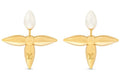 Louis Vuitton Louisette Stud Earrings Gold