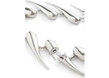 Mugler H&M Chunky Metal Linked Teardrop Necklace Silver-colored