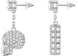 Philipp Plein Sliding $kull Crystal Dangle Earrings Stainless Steel