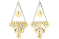 Rabanne H&M Beaded Disc-Embellished Earrings Silver/Gold