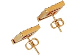 Versace Crystal-Embellished Greca Stud Earrings Gold