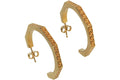 Versace Greca Hoop Earrings Gold