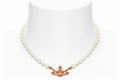 Vivienne Westwood Choker Mini Bas Relief Pink Gold-Tone