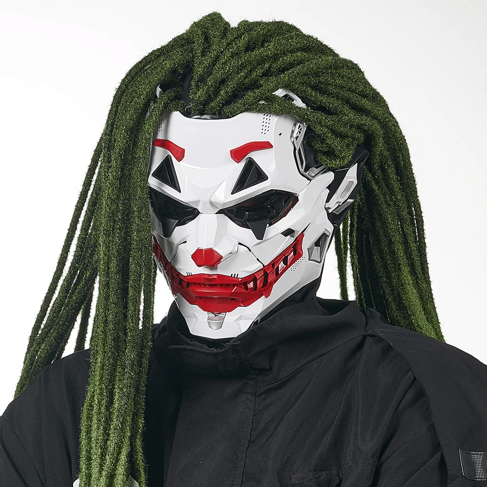 🤡Cyberpunk Clown Mask with Cosplay Clown Costume Party Props Halloween🤡
